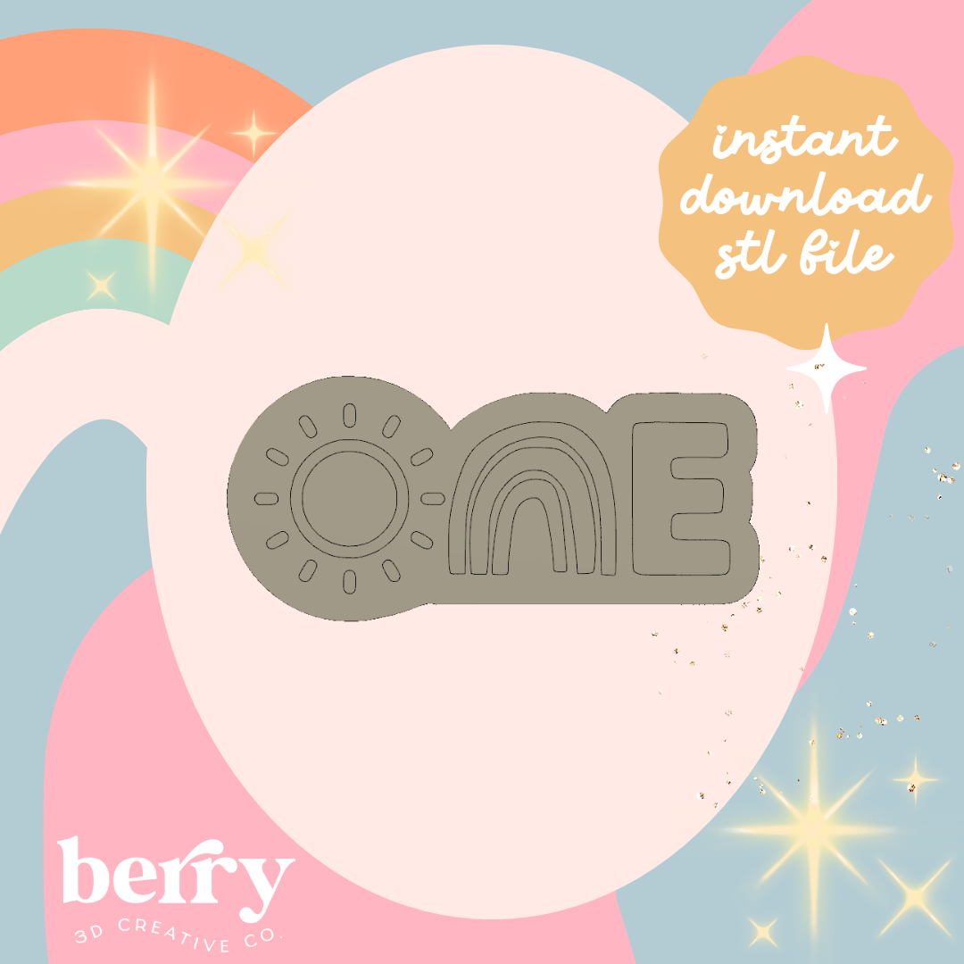 One rainbow stamp Cutter & Stamp stl file