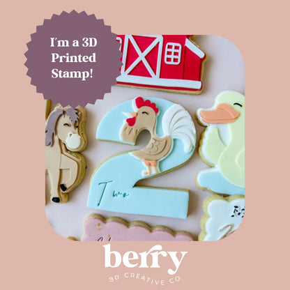 Rooster - Barnyard Collection Stamp and matching cutter