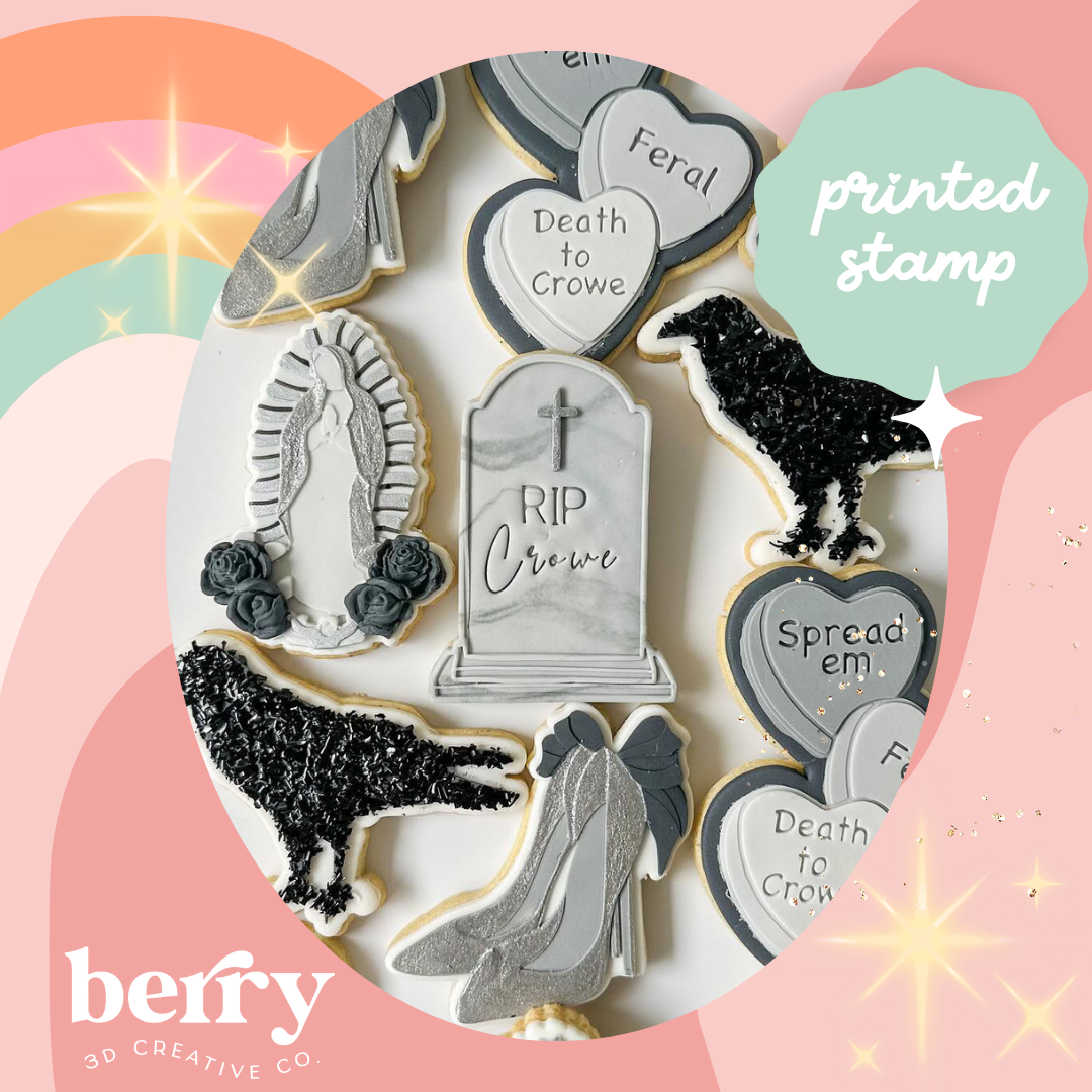 Blank Headstone/ Gravestone Debosser and matching cutter