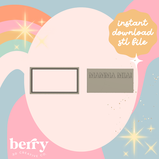 MAMMA MIA Cookie Cutter and Stamp stl file