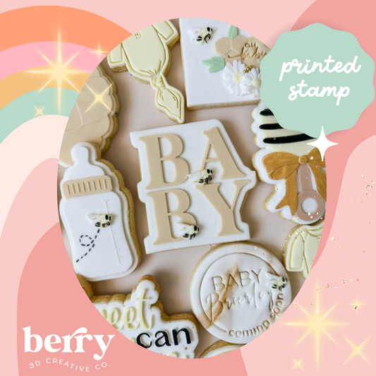 BABY Letters Baby Collection Stamp and matching cutter