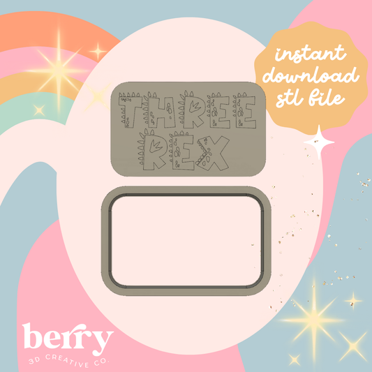 Three- Rex Cutter and Stamp stl file