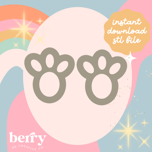 Bunny Footprints 2026 release Cookie Cutter and Stamp stl file