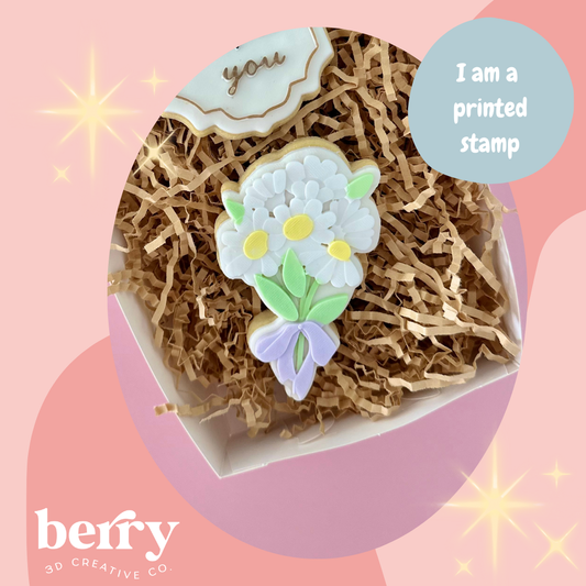 Bunch of Daisies with bow Stamp and matching cutter