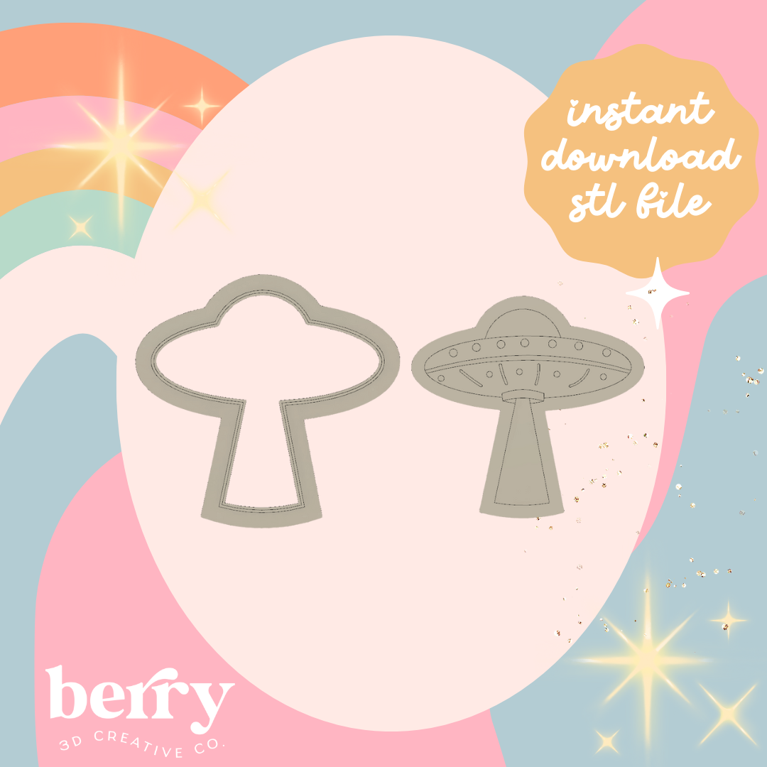 Alien Spaceship Cutter & Stamp stl file – Berry 3D Creative Co.