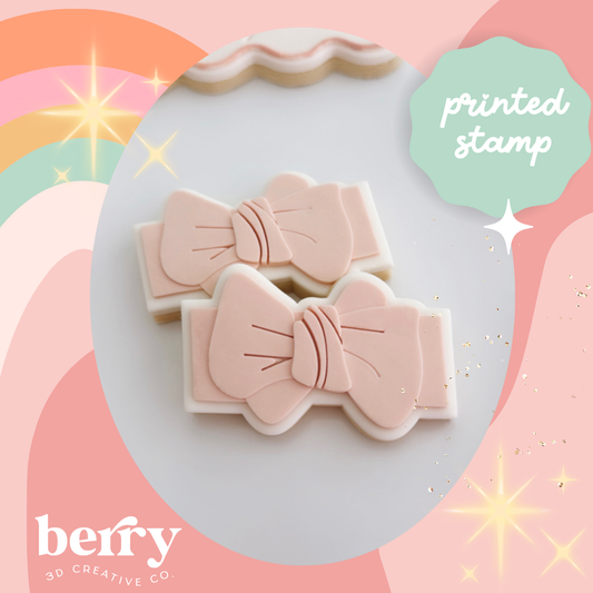 Baby Bow headband Stamp and matching cutter