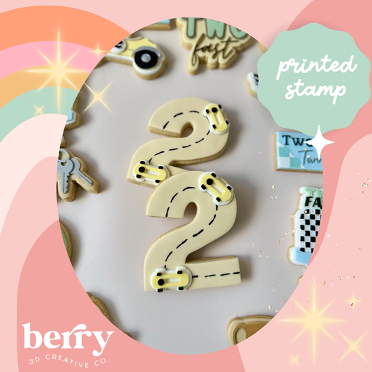 Mini race car debossers and matching cutter