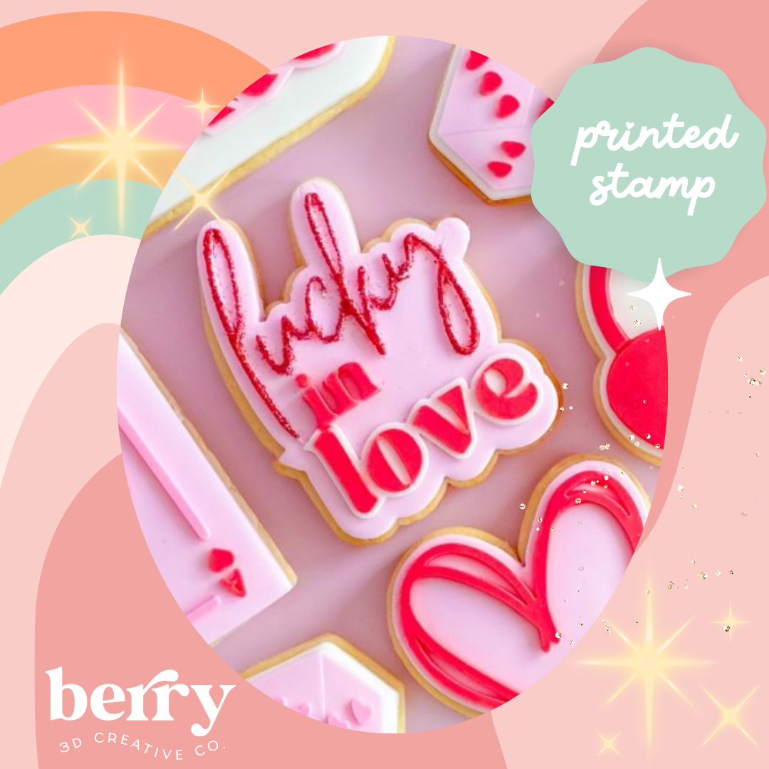 Lucky in Love Stamp and matching cutter