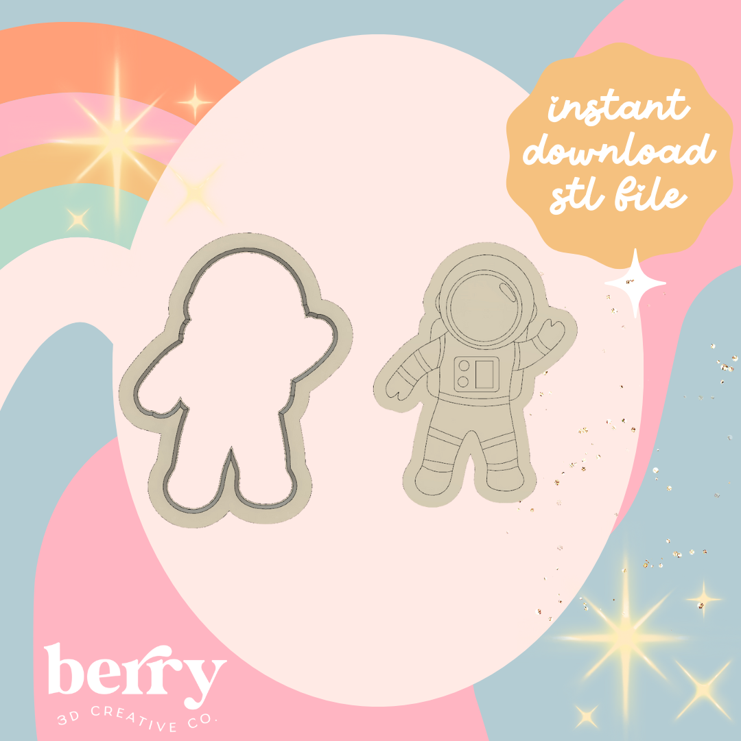 Astronaut/spaceman Cutter & Stamp stl file