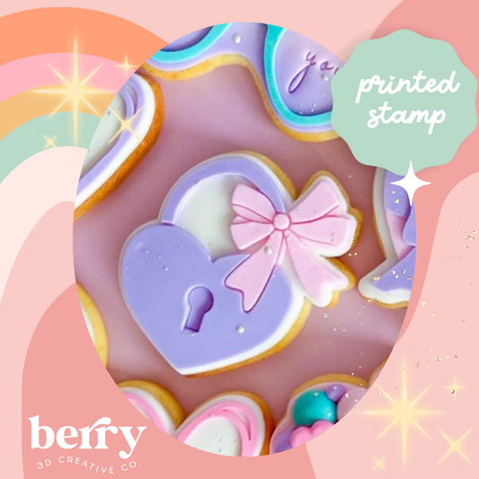 Heart Lock with Bow Stamp and matching cutter