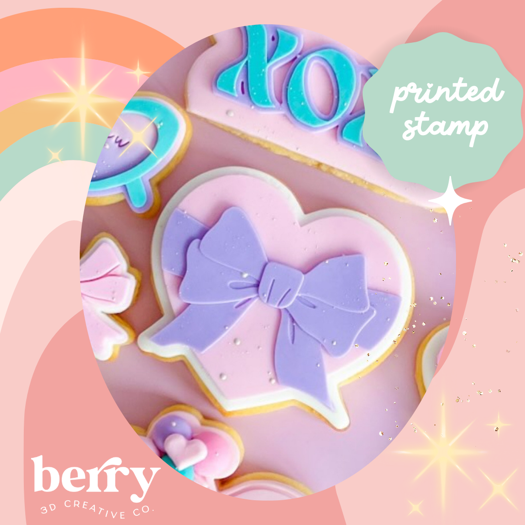 Heart with Oversized Bow Stamp and matching cutter