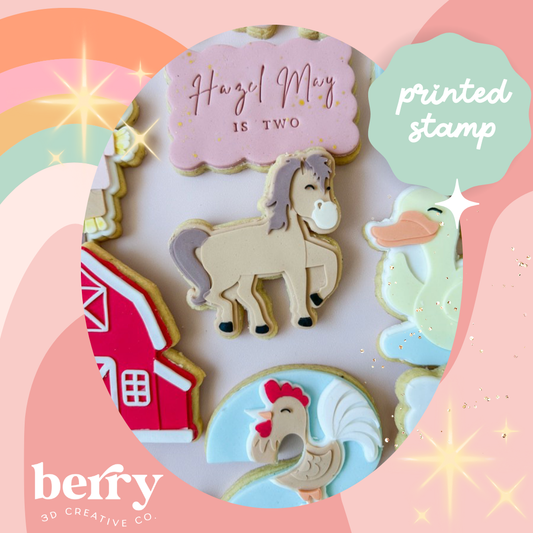 Horse/Pony  Barnyard/Farm Collection Stamp and matching cutter