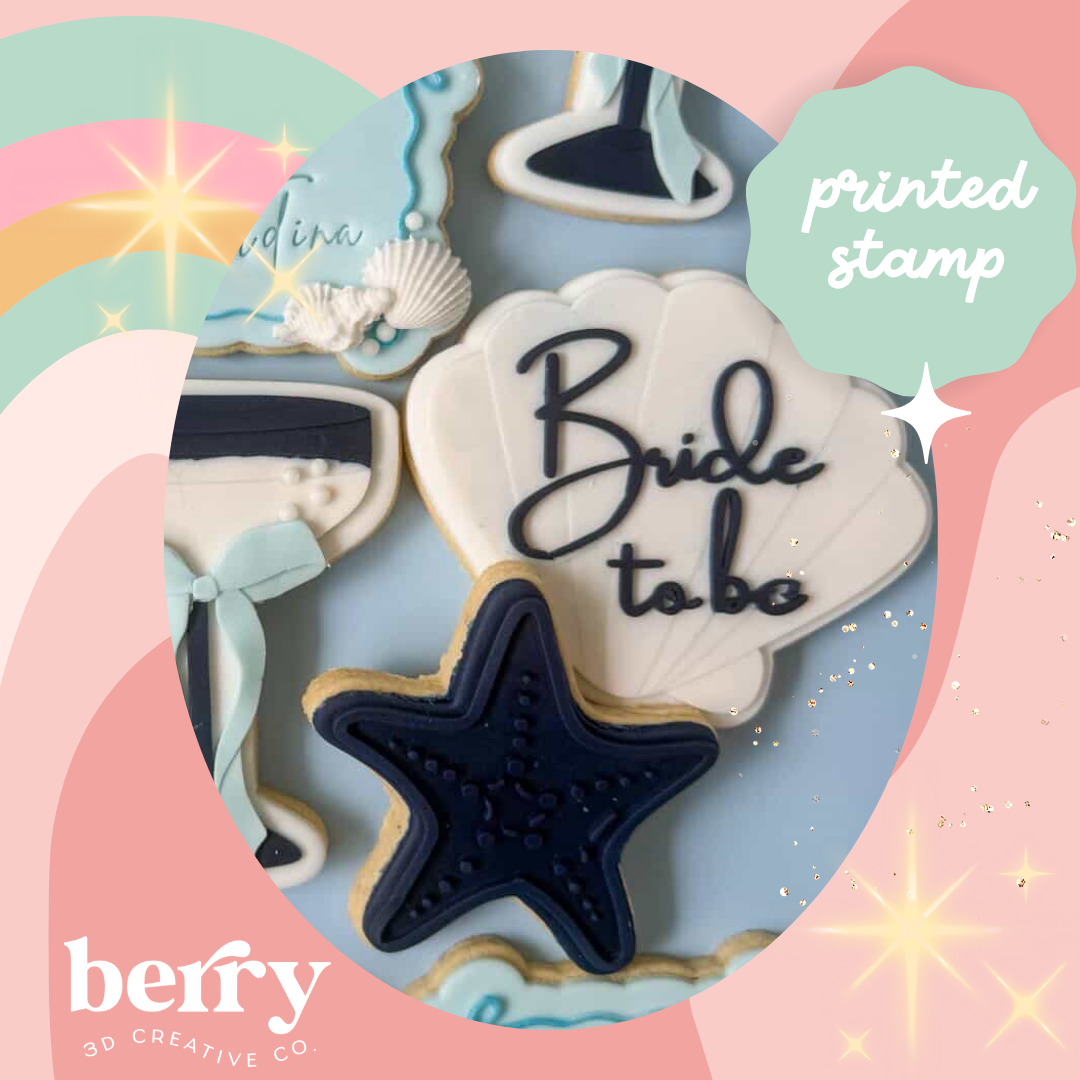 Bride to be on Shell Stamp and matching cutter