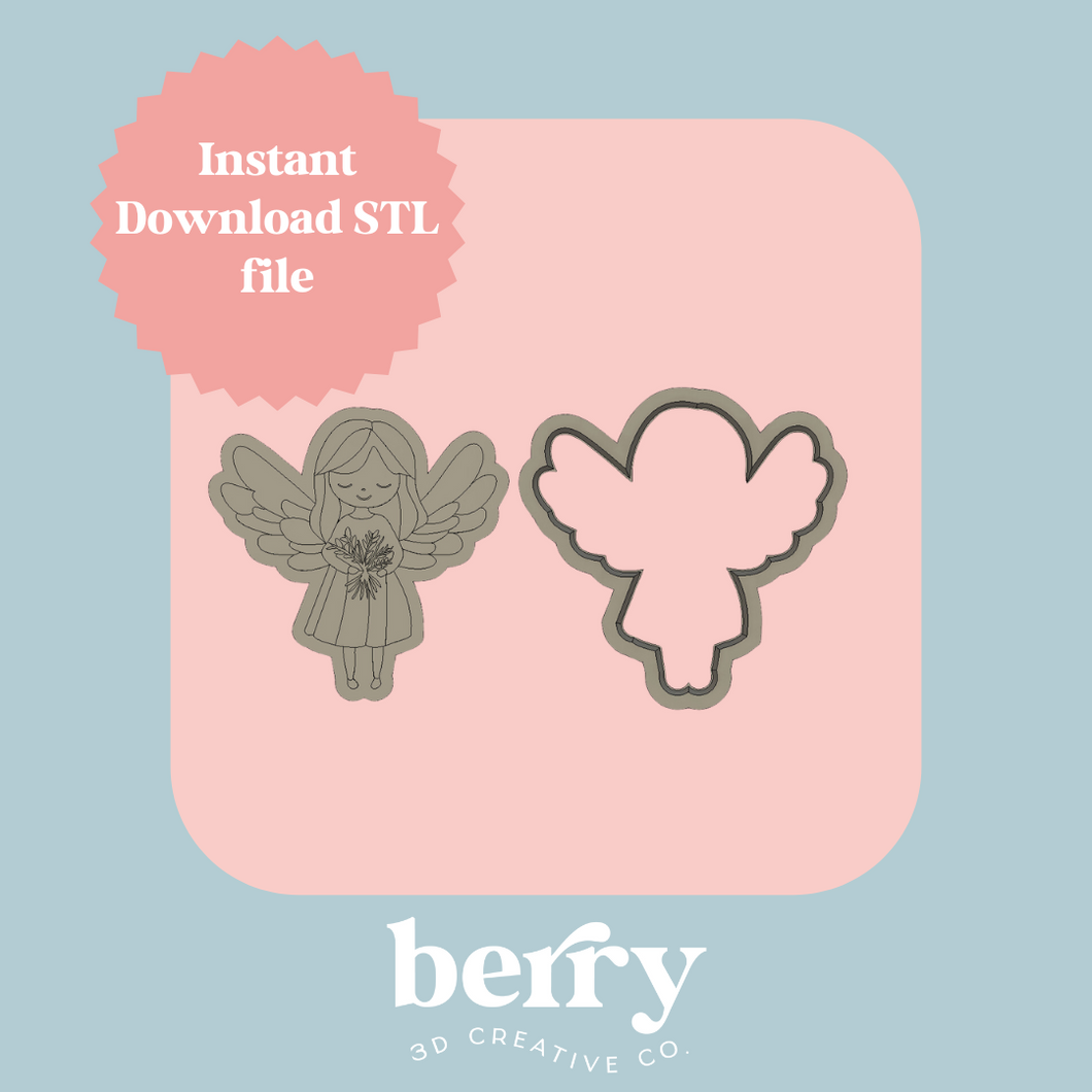 Christmas Angel Stamp and cutter STL file
