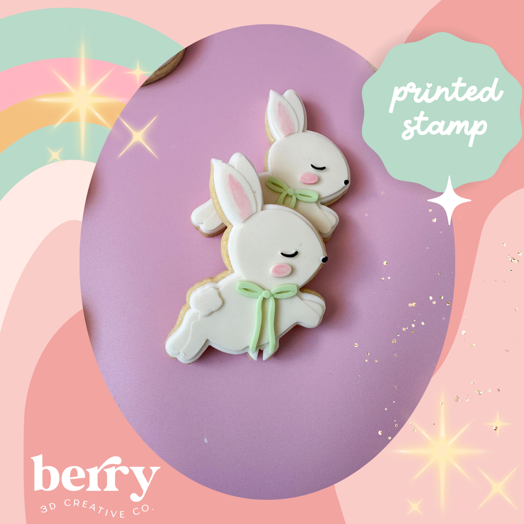 Boho Easter Bunny Debosser Stamp with matching Cookie Cutter