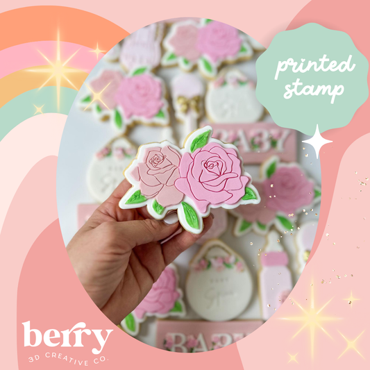 Double Roses Stamp and matching cutter