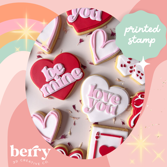 Be Mine Heart Stamp and matching cutter