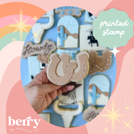 Horseshoe- Country/Western Rodeo Collection Stamp and matching cutter