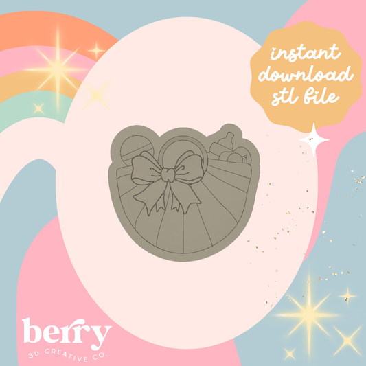 Baby Bag with Bow Cutter and Stamp stl file