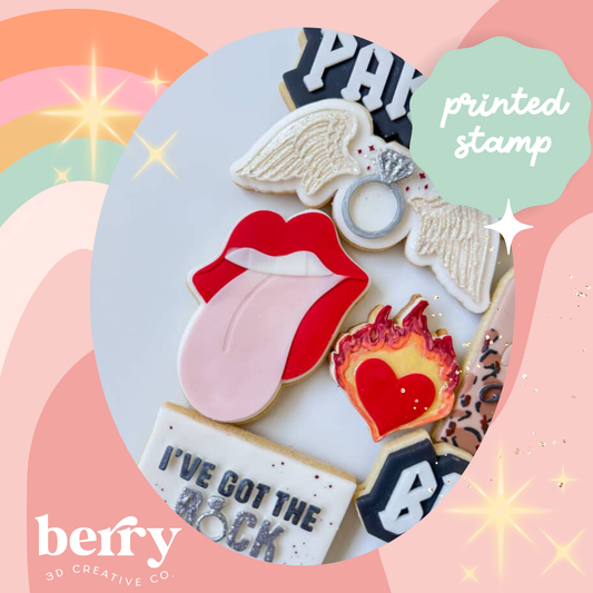 Lips and Tongue debosser and matching cutter