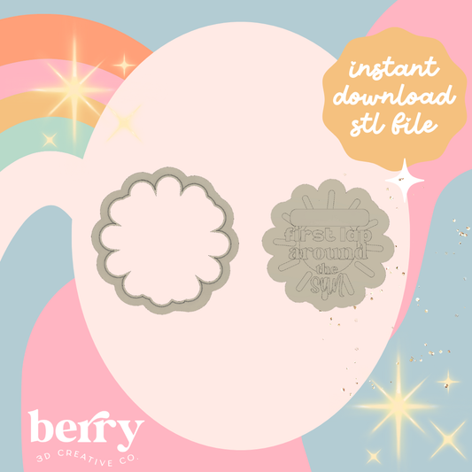 Customisable First Lap around the Sun Cutter & Stamp stl file