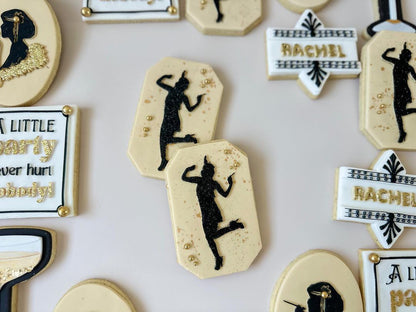 1920's Flapper dancing silhouette  debosser and matching cutter