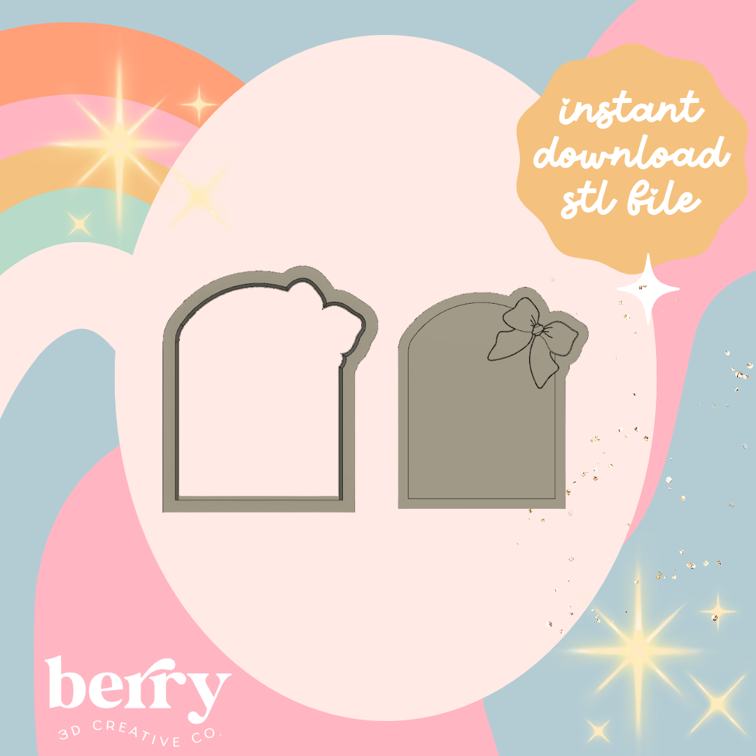 Arch with bow (no script) Cookie Cutter and Stamp stl file