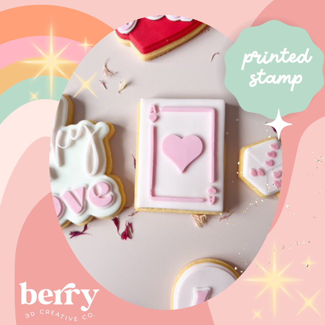 Ace of Hearts Card Stamp and matching cutter