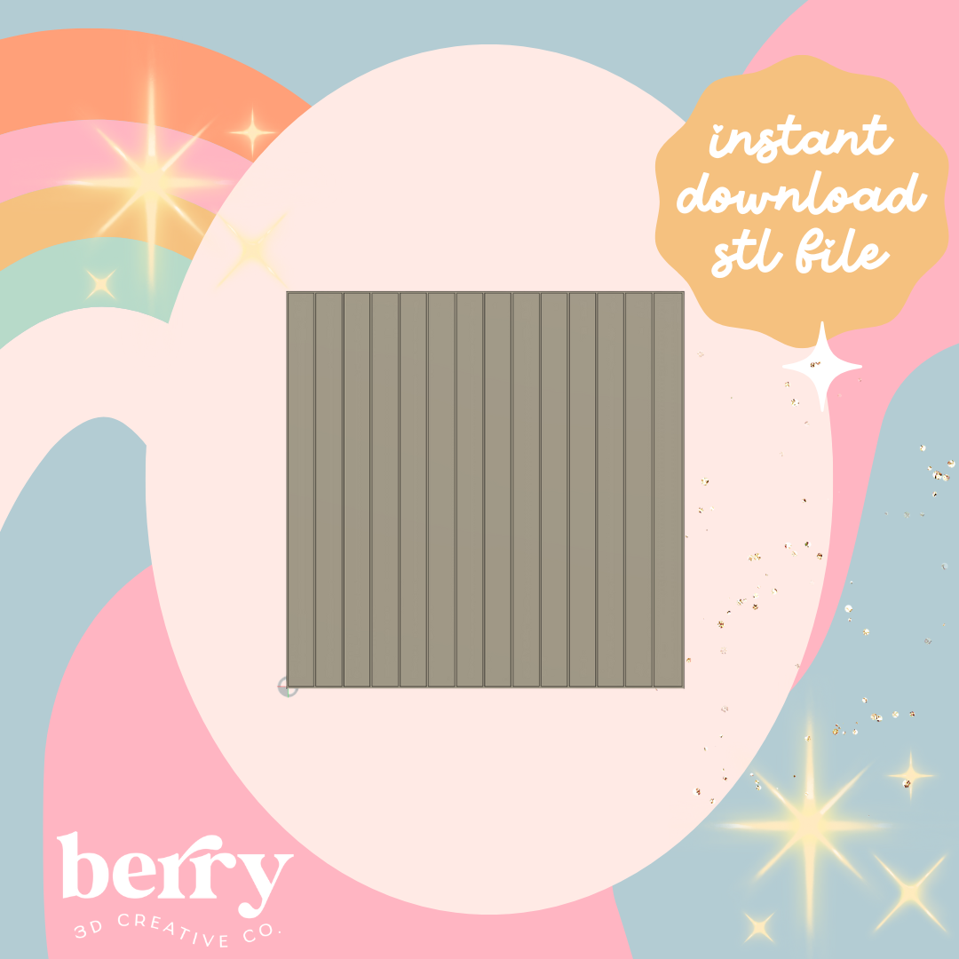 Lined texture stamp Cookie Cutter and Stamp stl file