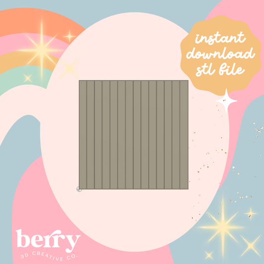 Lined texture stamp Cookie Cutter and Stamp stl file