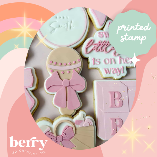 Big Rattle and Bow debosser and matching cutter