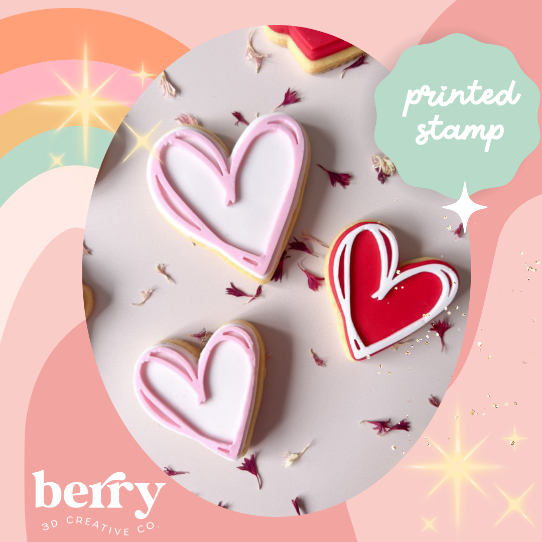 Double lined heart debosser and matching cutter