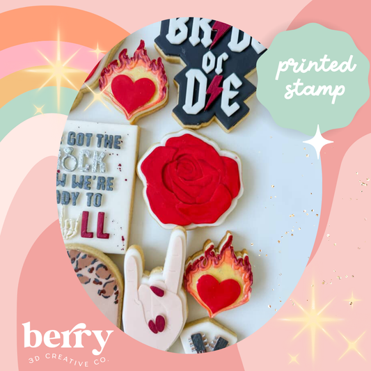 Open Rose debosser and matching cutter