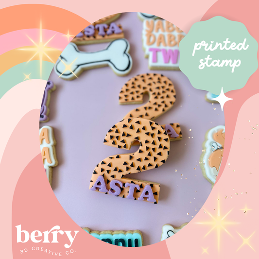 Flint pattern backing texture stamp