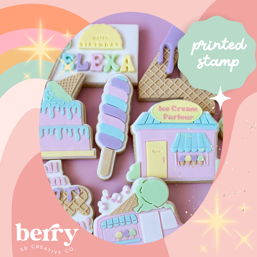 Calypso Ice Block Embosser Stamp with matching Cookie Cutter