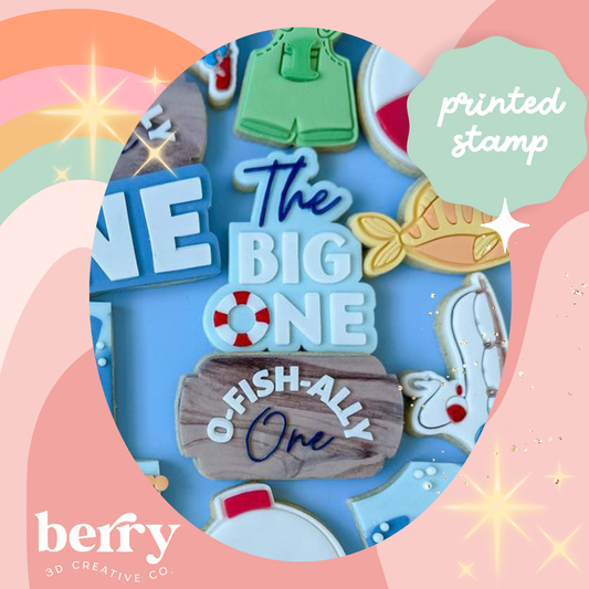 The Big One (fishing themed) O Debosser Stamp