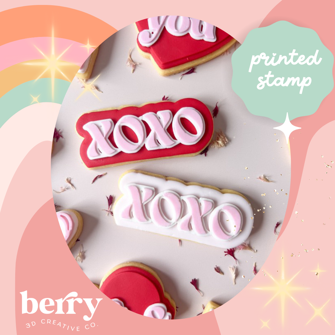 XOXO Valentines Day Stamp and matching cutter