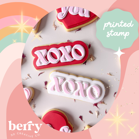 XOXO Valentines Day Stamp and matching cutter