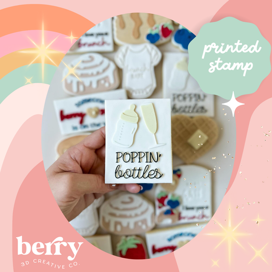 Poppin Bottles Stamp and matching cutter