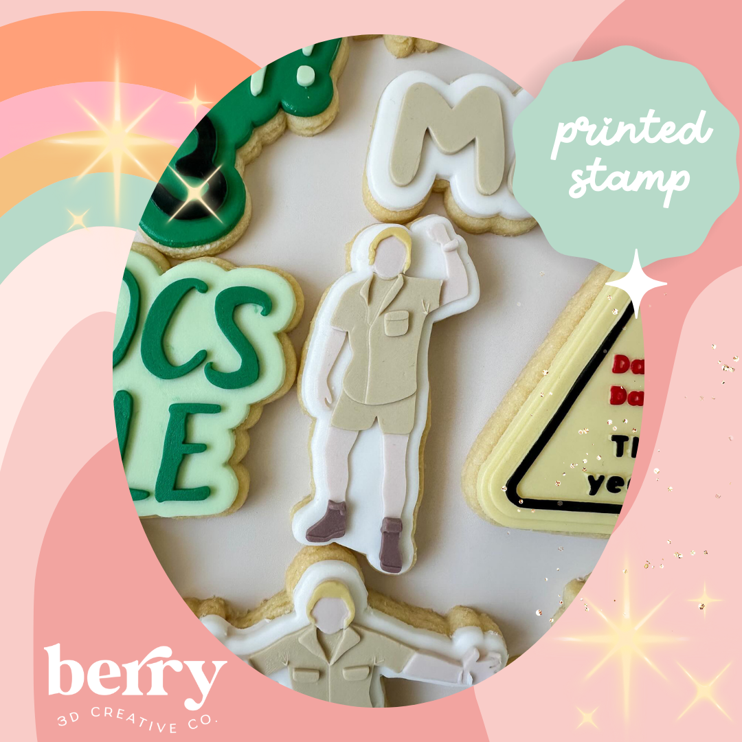 Steve Irwin Stance 2 Stamp and matching cutter