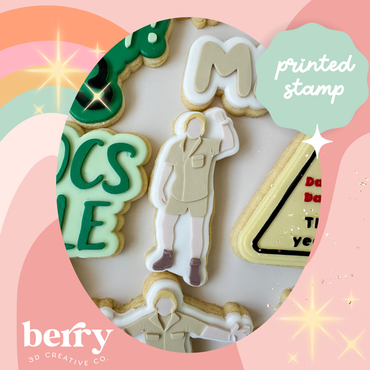 Steve Irwin Stance 2 Stamp and matching cutter