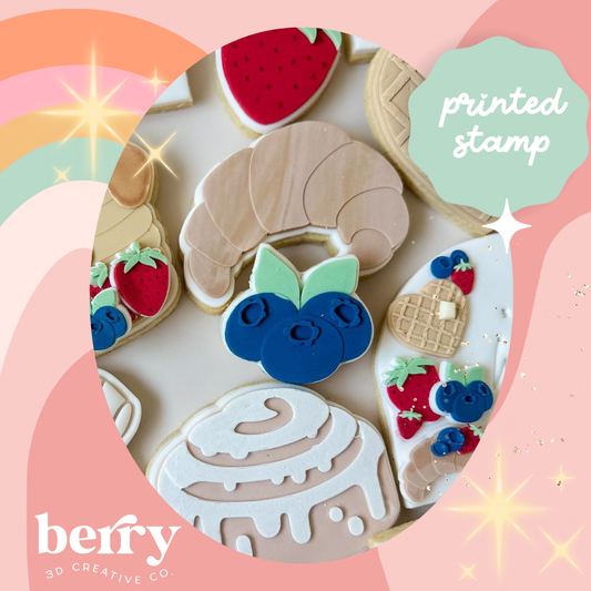 Blueberries BrunchStamp and matching cutter