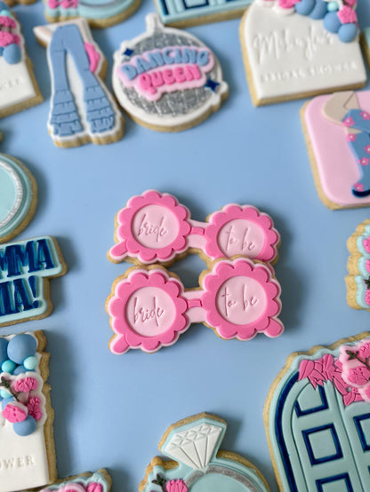 Flower glasses and matching cutter