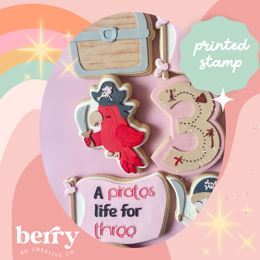 Pirate Parrot Debosser and matching cutter