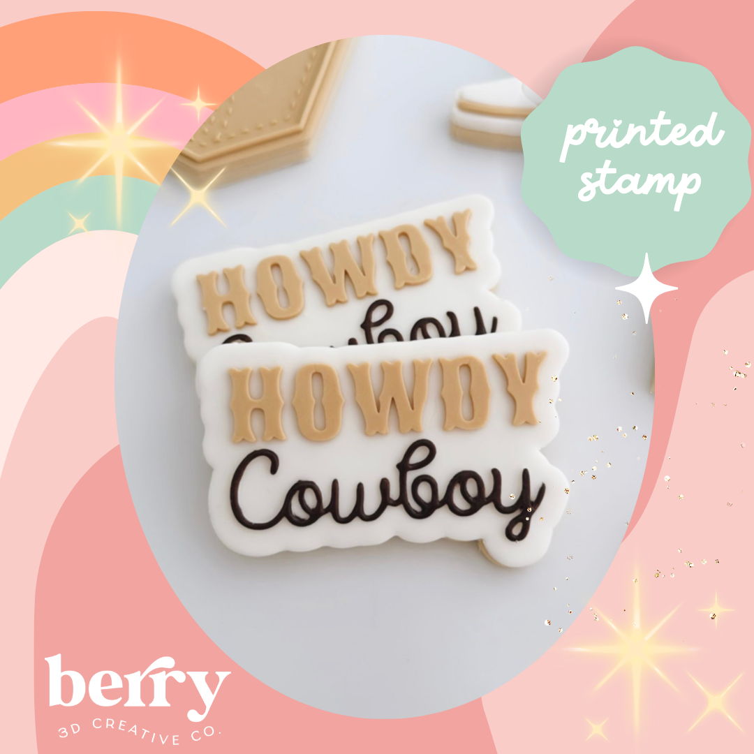 Howdy Cowboy Stamp and matching cutter