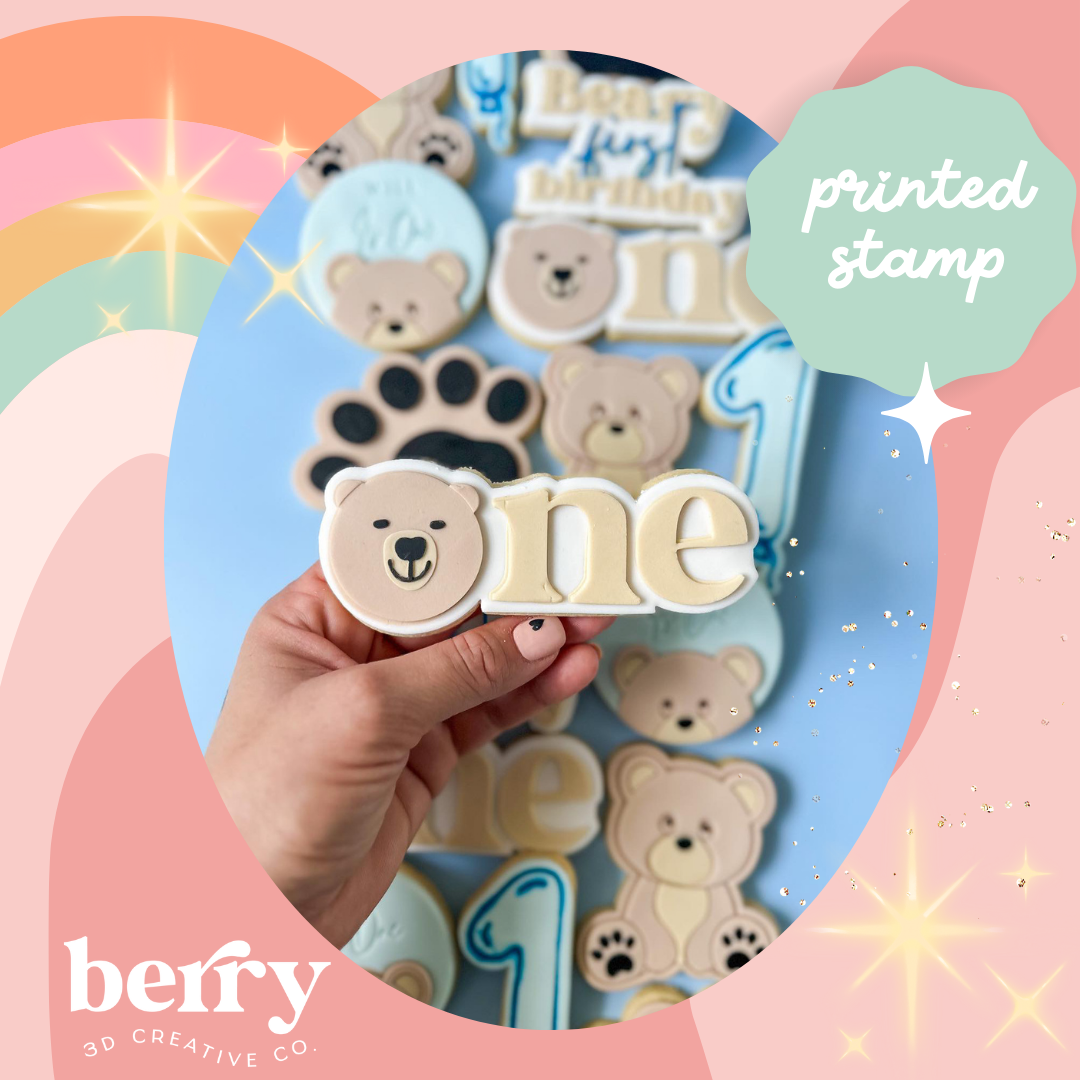 Bear face ONE Debosser and matching cutter