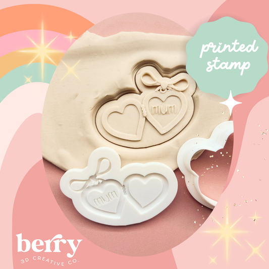 Heartlock with mum Stamp and matching cutter