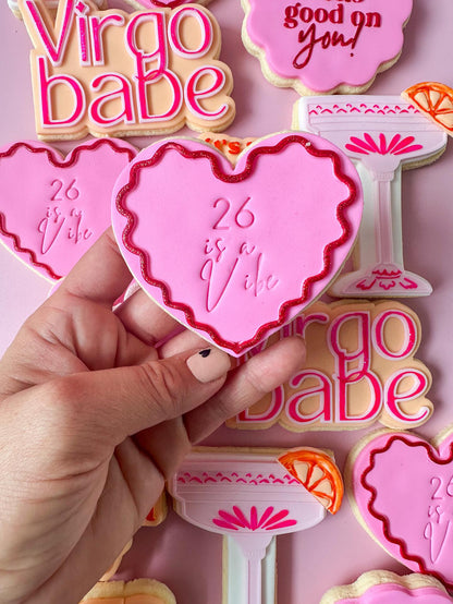 Wavy Heart Debosser and matching cutter