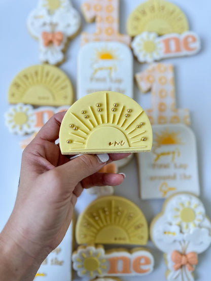 Rising sun Cookie Cutter and Stamp stl file