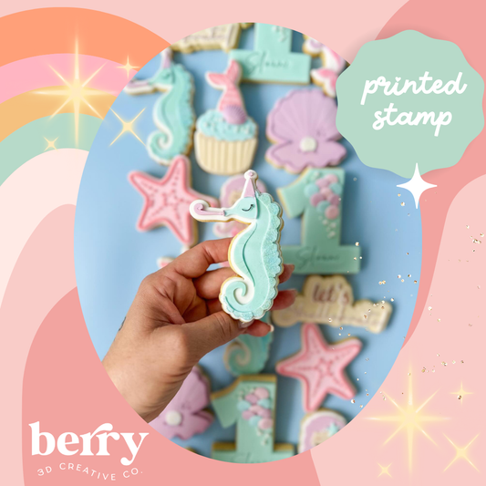 Seahorse- Mermaid Collection Stamp and matching cutter